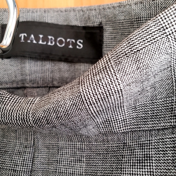 Talbots Women's Grey Subtle Check High Waist Skinny Ankle Dress Pants 8 - Picture 3 of 4